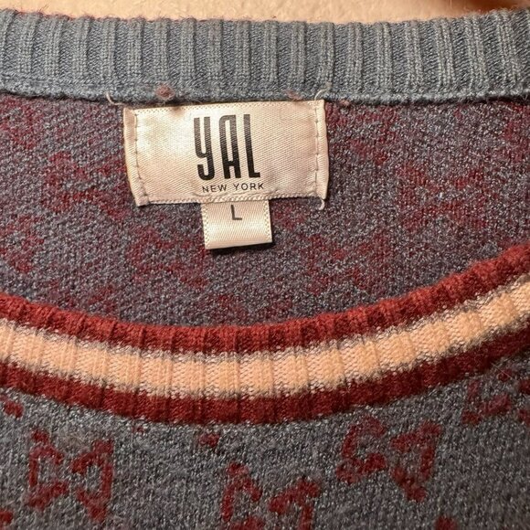 Yal New York KNIT Viscose Polyester Crewneck Sweater Size Large - Picture 6 of 7